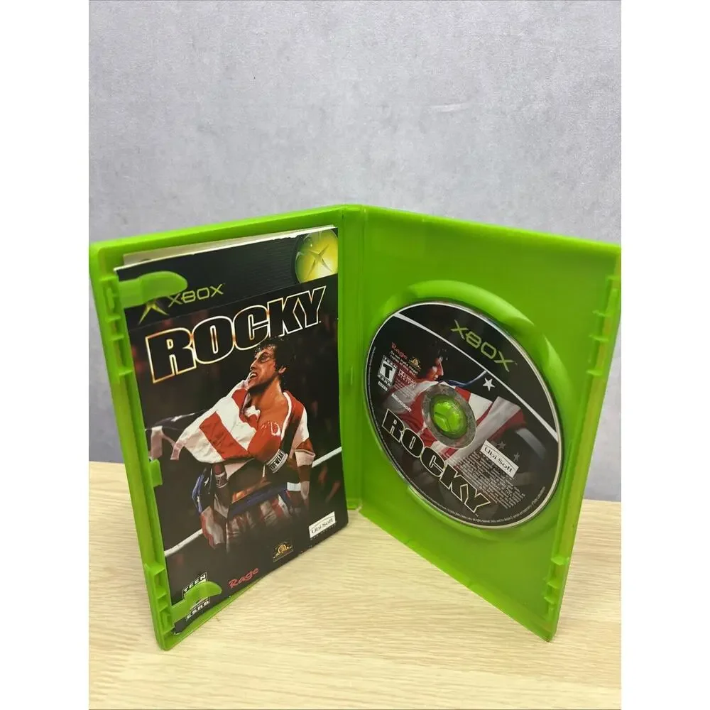 Microsoft Xbox 2002 Rocky With Manual.